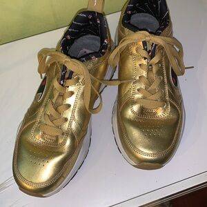 Champion gold leather sneakers 8 woman 6.5 youth